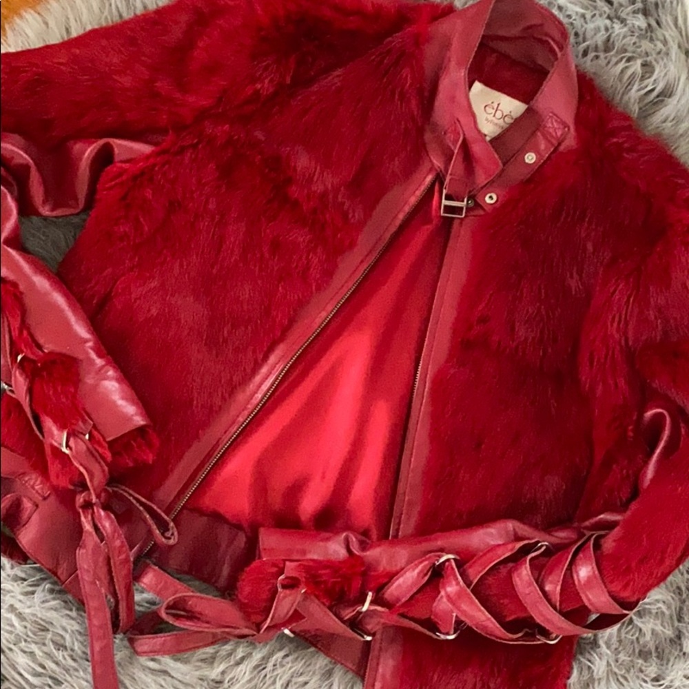 Rabbit and Leather coat
